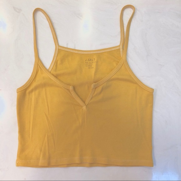 Brandy Melville Tops - Brandy Melville Yellow Kenny Tank Top